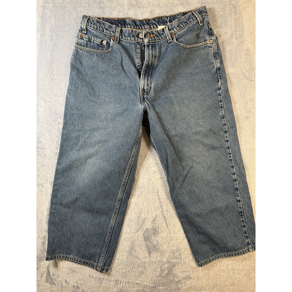 Vintage Levis 550 Relaxed Fit Jeans Reworked 33x22.5 Blue Denim Made in USA